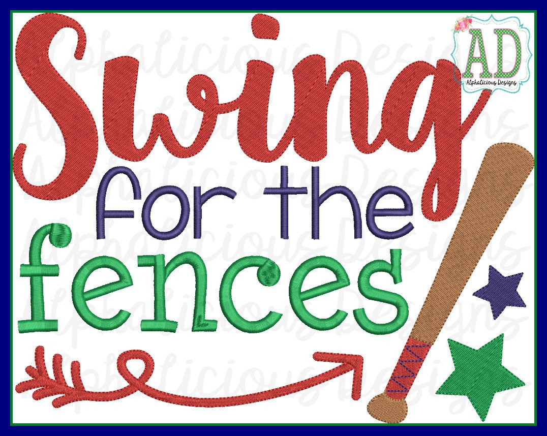 Swing For The Fences Word Art