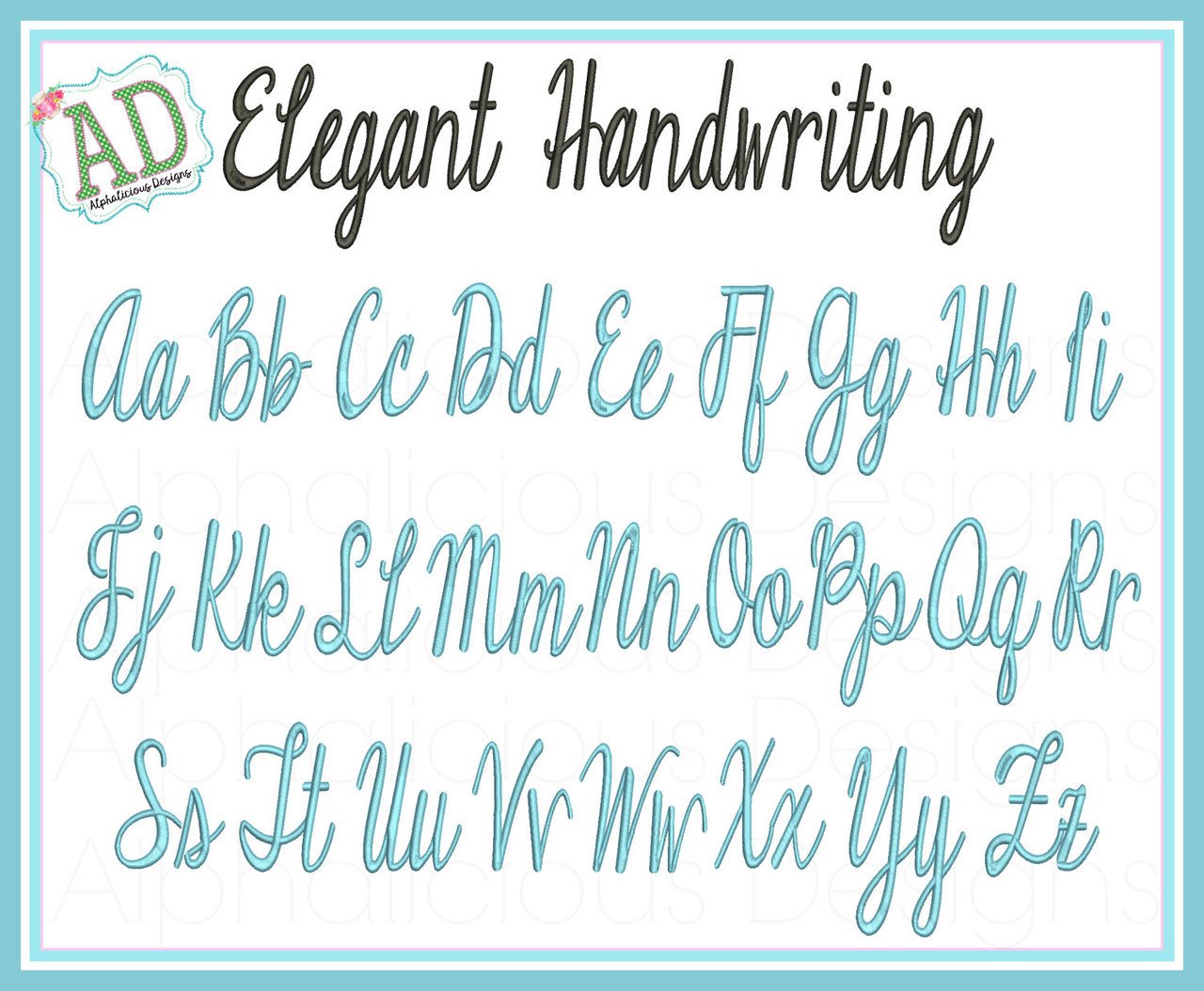 Elegant Handwriting Embroidery Font