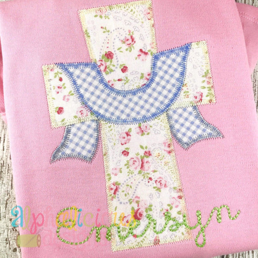 Cross With Sash Applique Design - Zig Zag