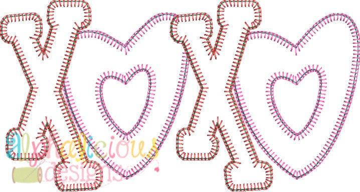 Valentine's XOXO Applique Design-Blanket