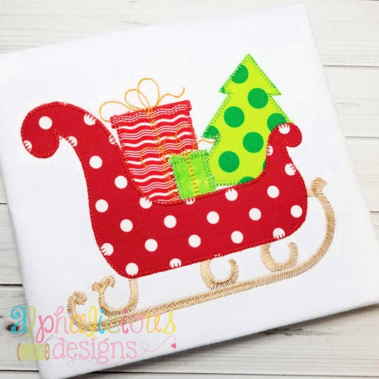 Santa's Sleigh-Blanket-Applique