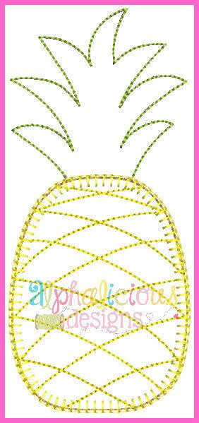 Pineapple with Triple Stitch Applique Design