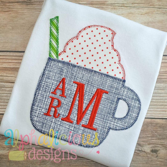 Little Latte Cup Applique- Blanket