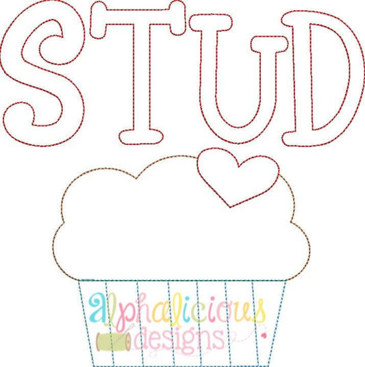 Stud Muffin Applique Design - Triple Bean