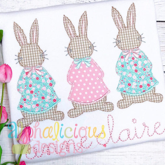 Mrs. Cottontail Three In A Row-Blanket