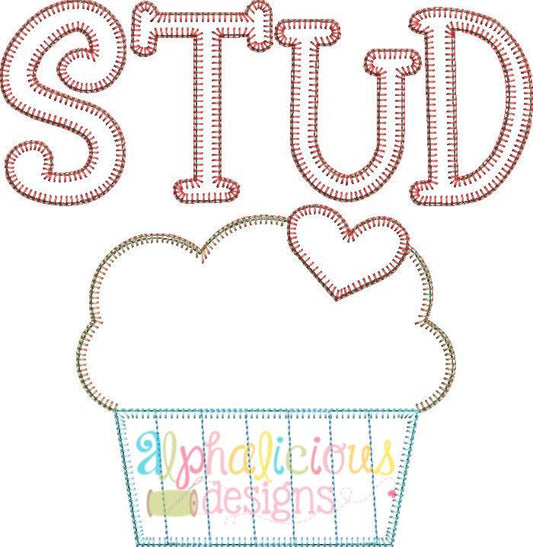 Stud Muffin Applique Design - Blanket