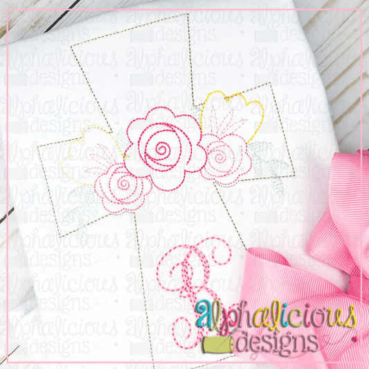 Floral Cross-Vintage