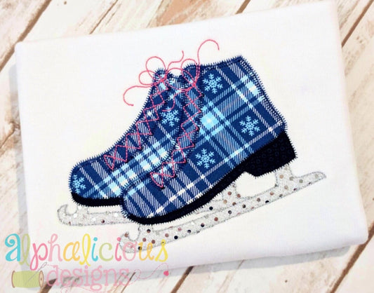 Ice Skates- ZigZag-Applique