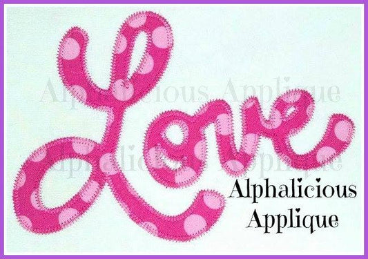 LOVE- Cursive Love Applique