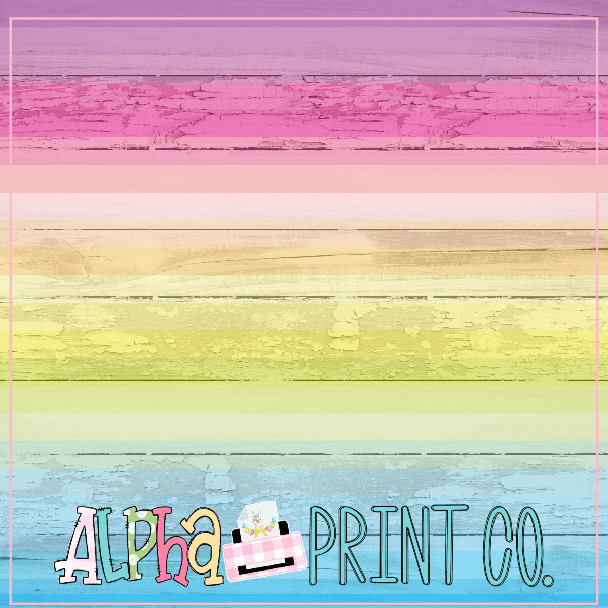 Backdrop- Distressed Wood- Rainbow