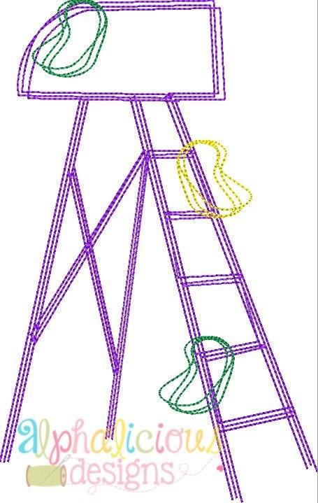 Mardi Gras Ladder Vintage Scribble Design