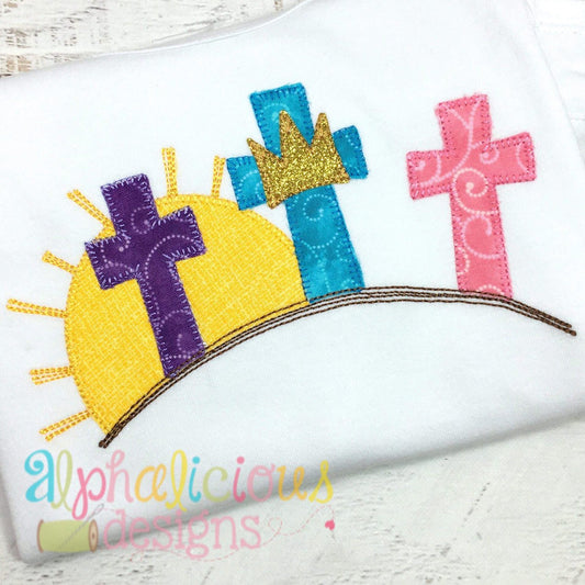 Three Crosses on the Hill Applique- Blanket