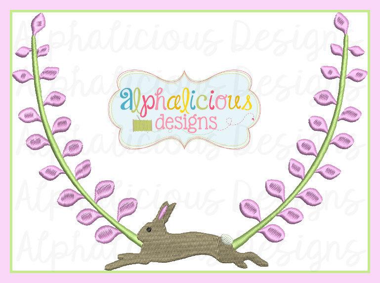 Hopping Rabbit Monogram Frame MINI