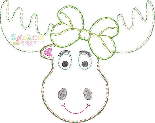 Mrs. Moose-Blanket- Applique