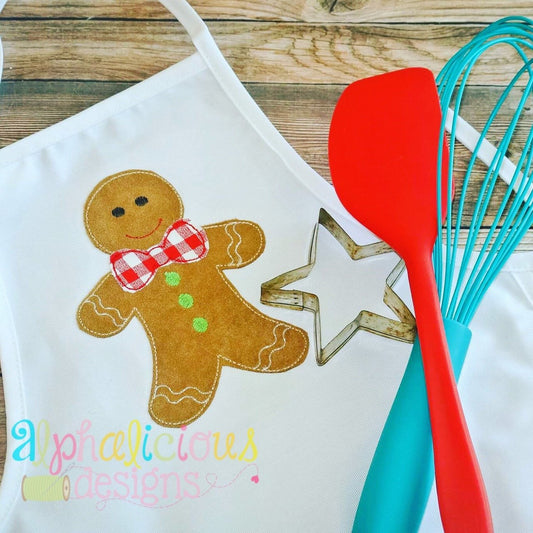 Mr. Gingerbread Applique-Triple Bean