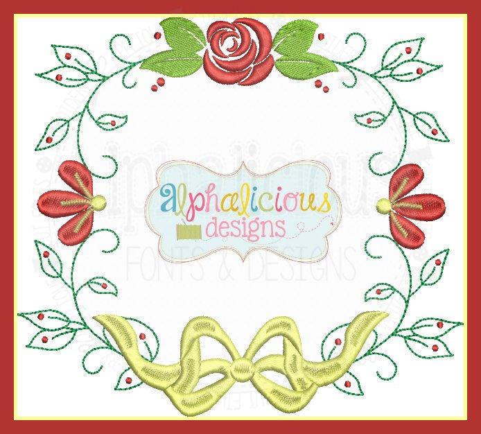 Elegant Rose Beauty and The Beast Inspired Monogram Frame with Bow