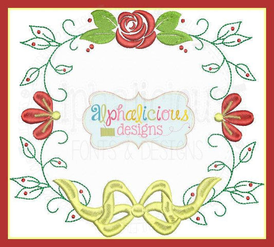 Elegant Rose Beauty and The Beast Inspired Monogram Frame with Bow