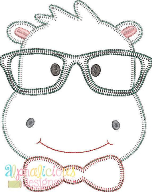 Mr. Happy Hippo Applique Design -Blanket