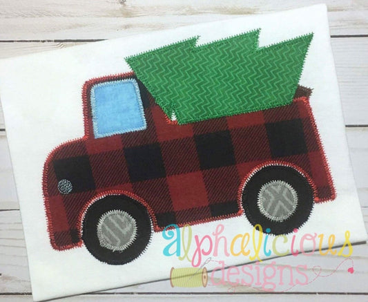 Oh Christmas Tree Truck- ZigZag-Applique Design