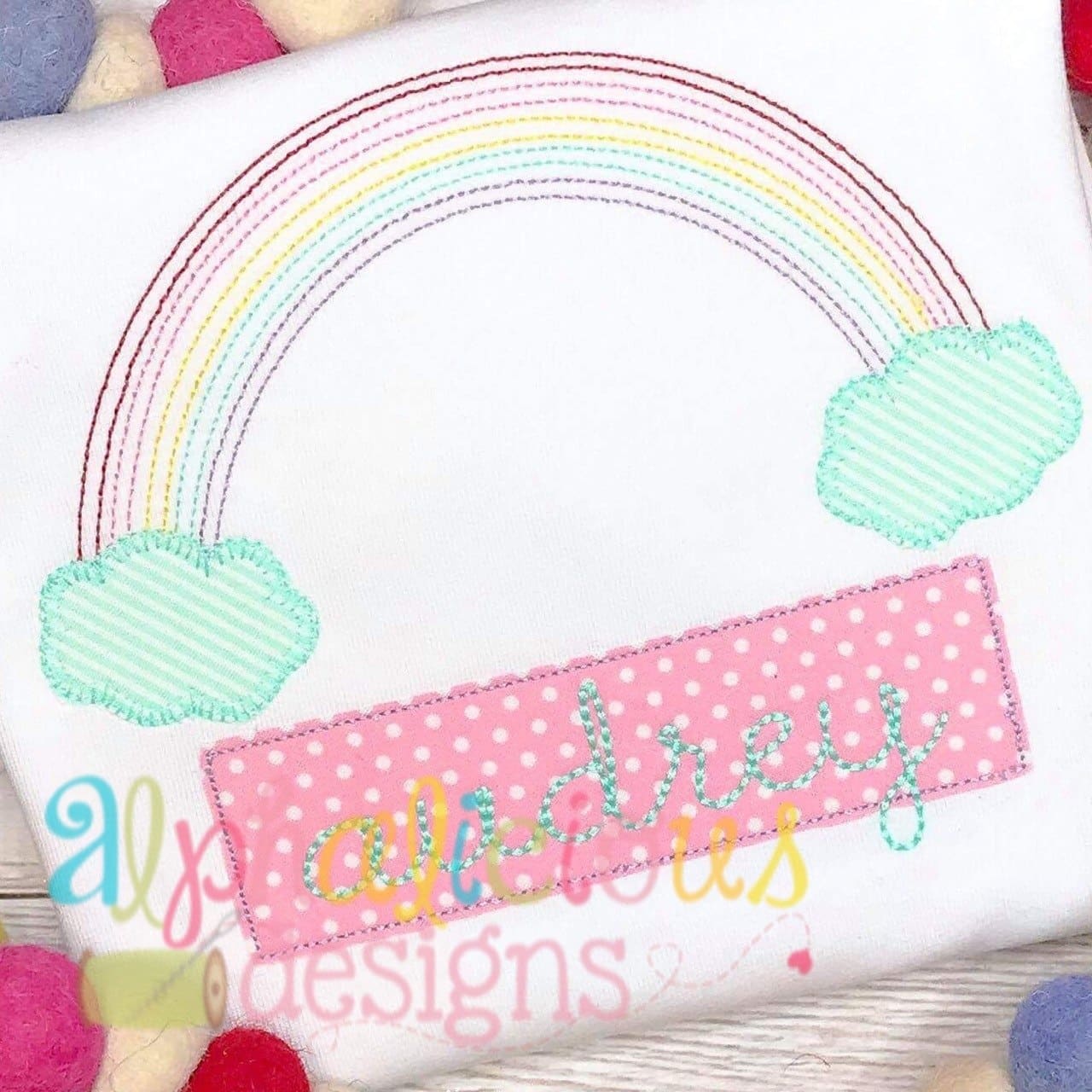 Vintage Rainbow Applique-Blanket