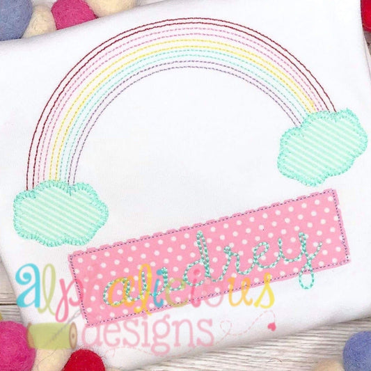 Vintage Rainbow Applique-Blanket