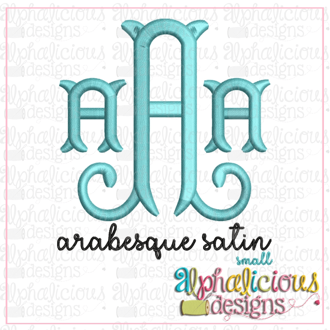 Arabesque Satin Embroidery Font