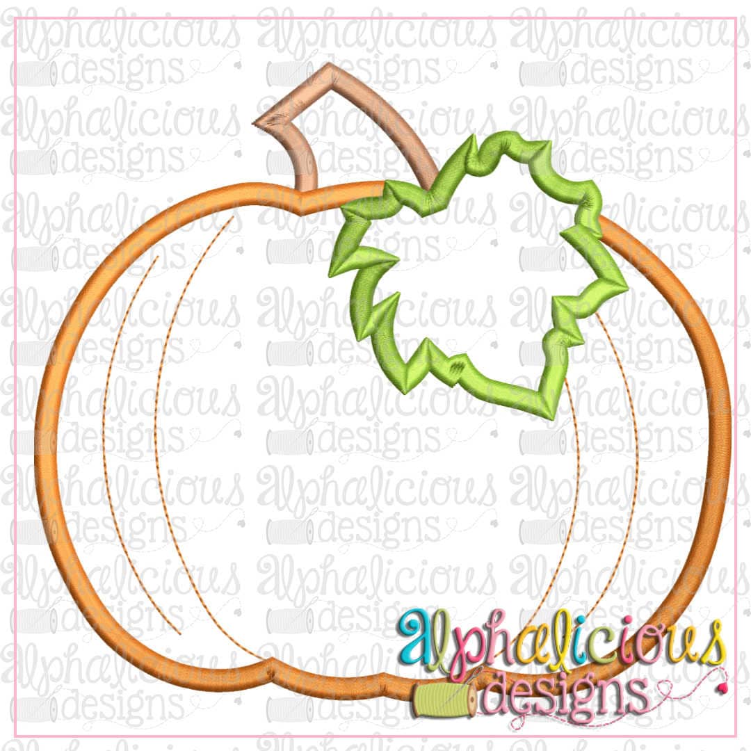 Fall Pumpkin with Leaf-Satin