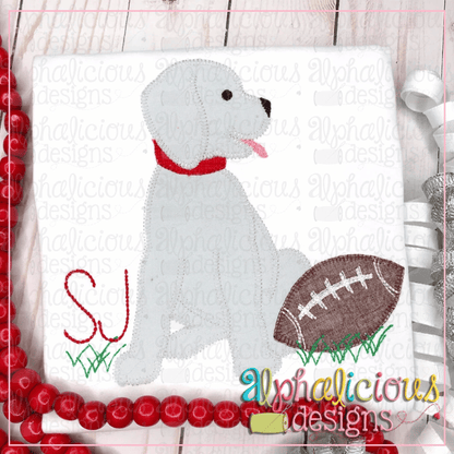Pup with Football- Blanket