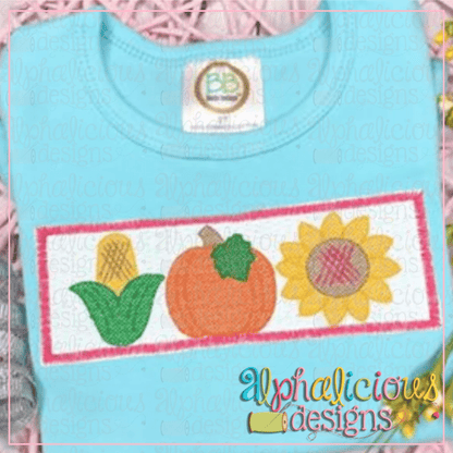 Pumpkin Patch Three in a Row- Faux Smocked