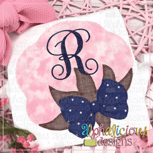 Cotton Boll with Bow-Blanket