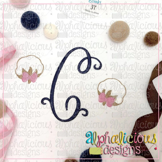 Cotton Boll with Bow-Mini-Fill
