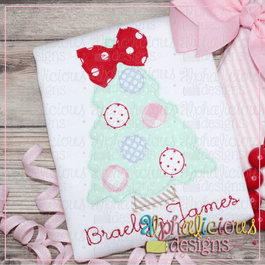 Polka Dot Tree with Bow-Triple Bean