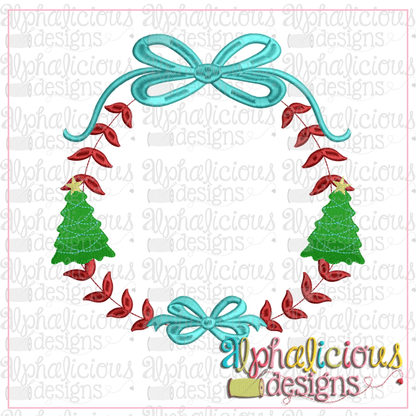 Preppy  Girl Christmas Tree Frame