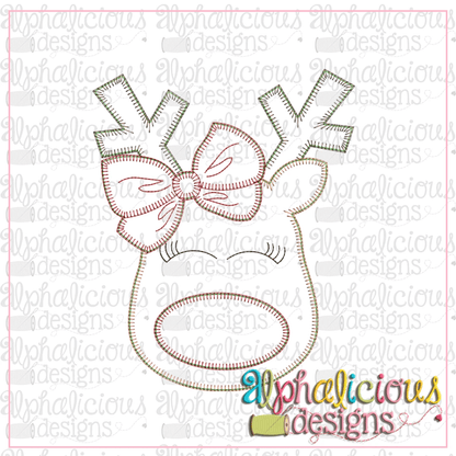 Red Nose Reindeer with Bow-Blanket