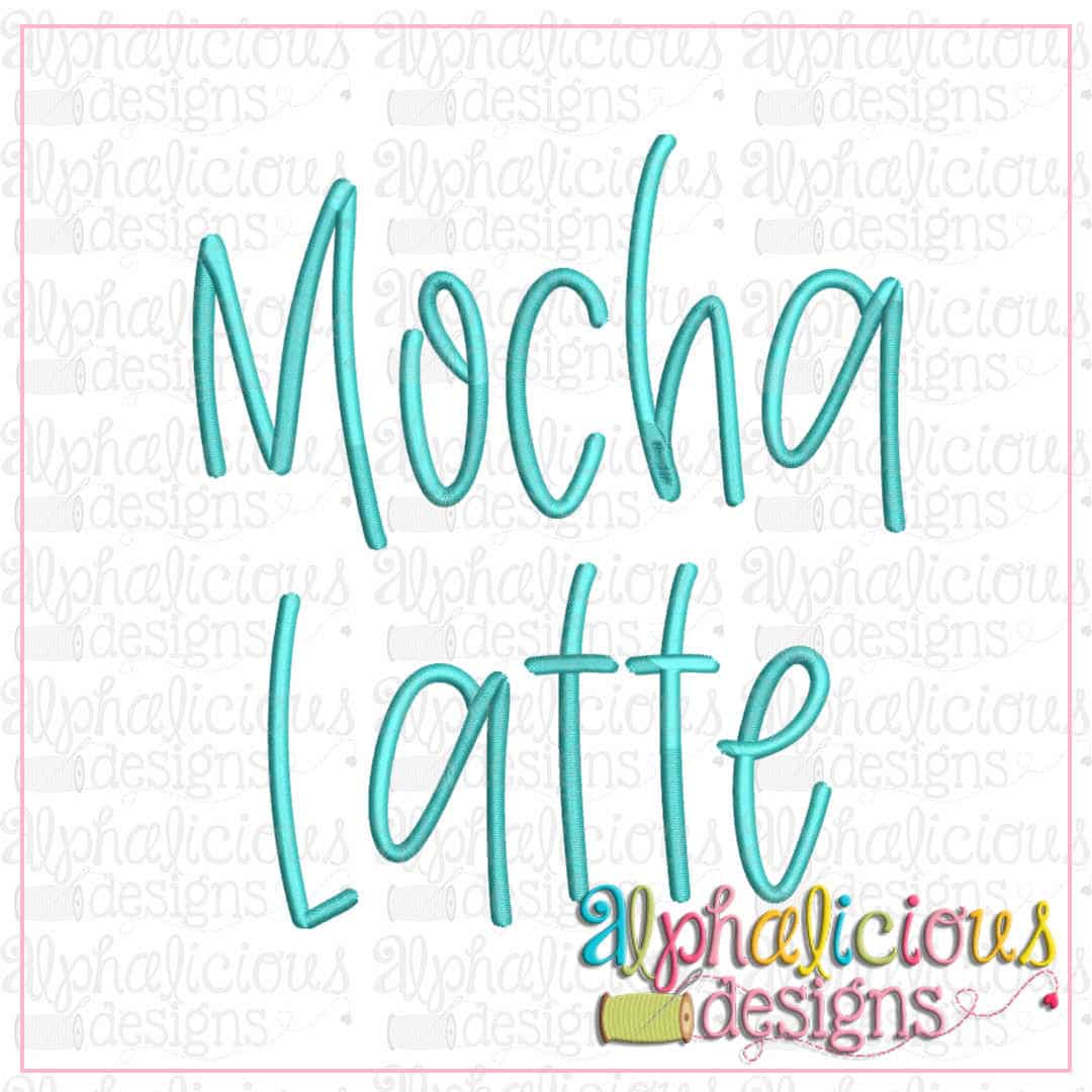 Mocha Latte Embroidery Font