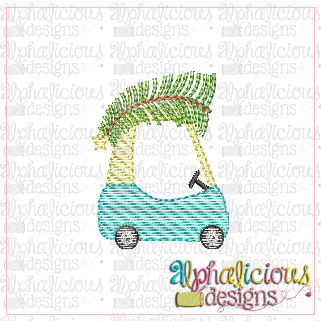 Cozy Coupe with Tree-MINI-Sketch