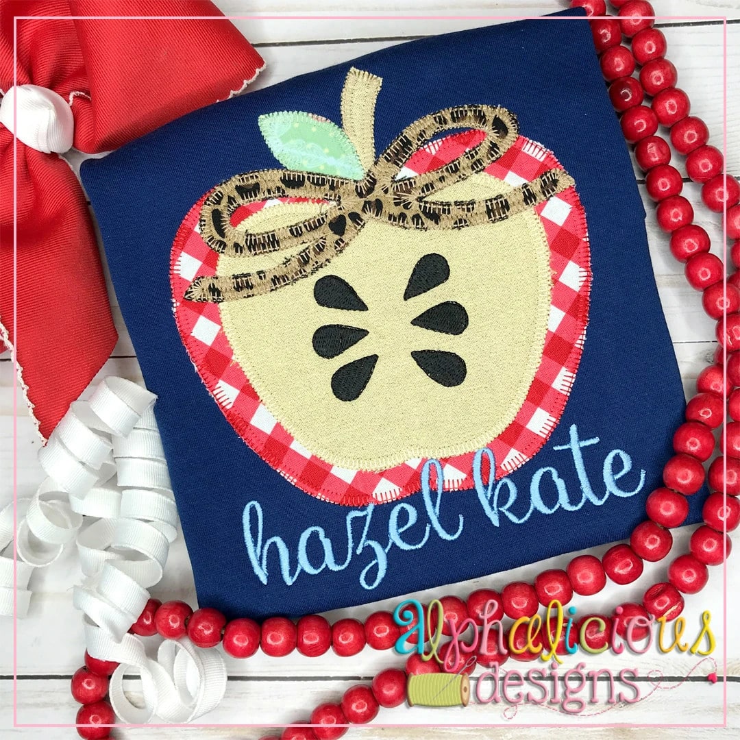 Apple Half with Bow-Blanket