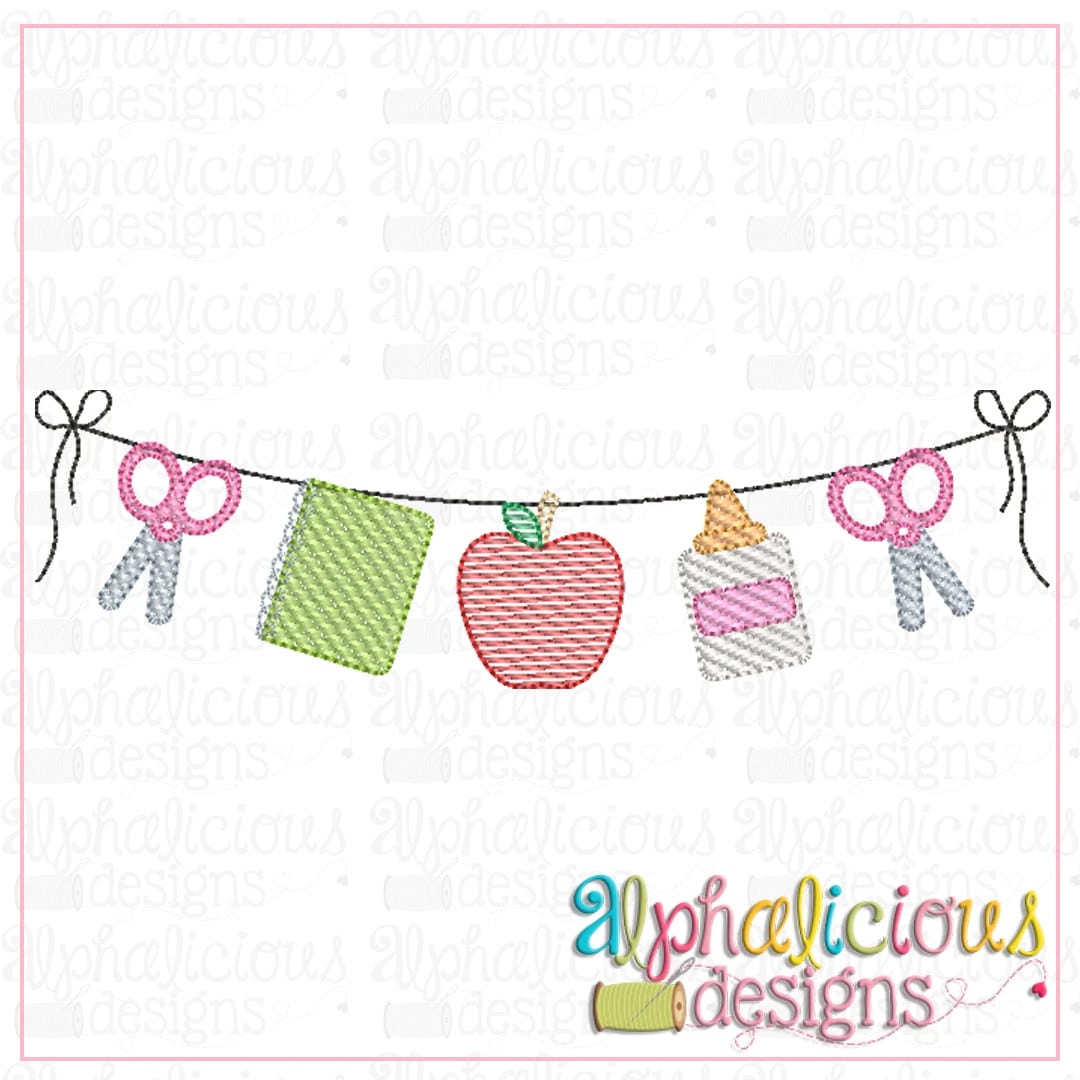 Back to School Bunting-Sketch