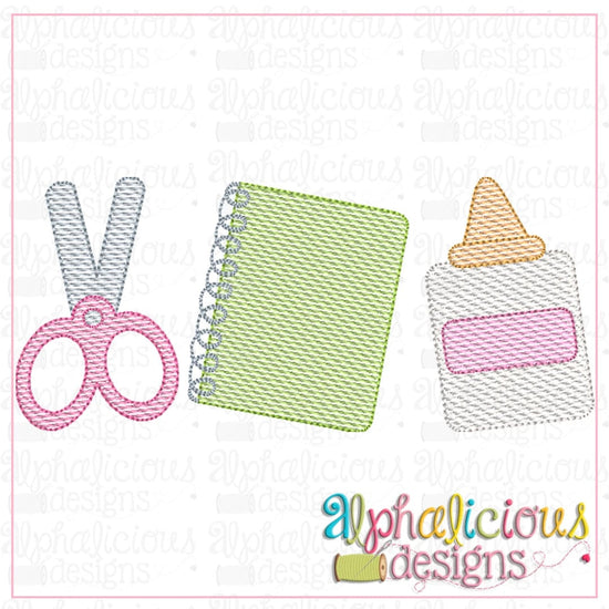 Back to School Three in a Row-Sketch – Alphalicious Designs