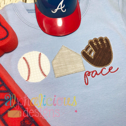 Baseball-Base-Glove Three In A Row-Blanket