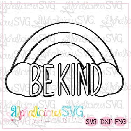 Be Kind-Black line SVG/Printable