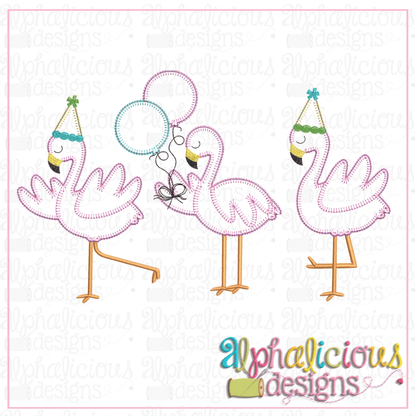Birthday Flamingos-Blanket
