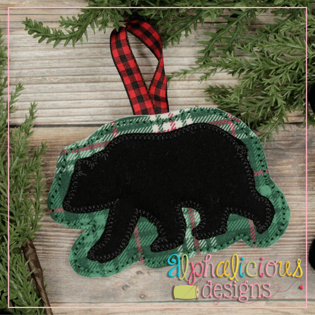 Black Bear-ITH Ornament-Alphalicious Designs