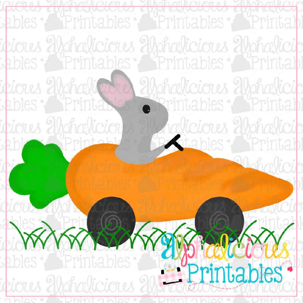 Bunny in Carrot Car-Printable