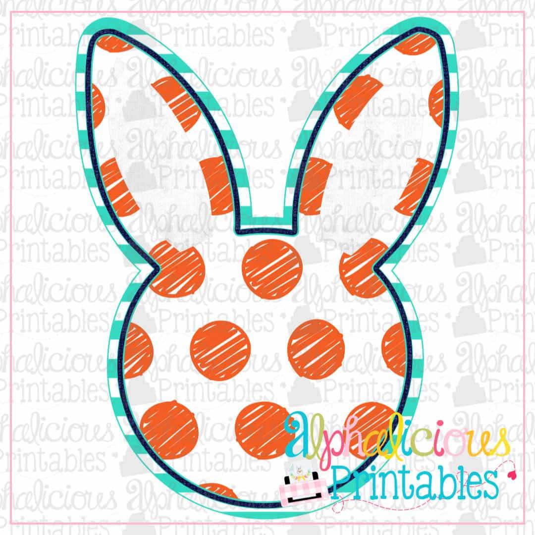 Bunny Head-dots-Printable