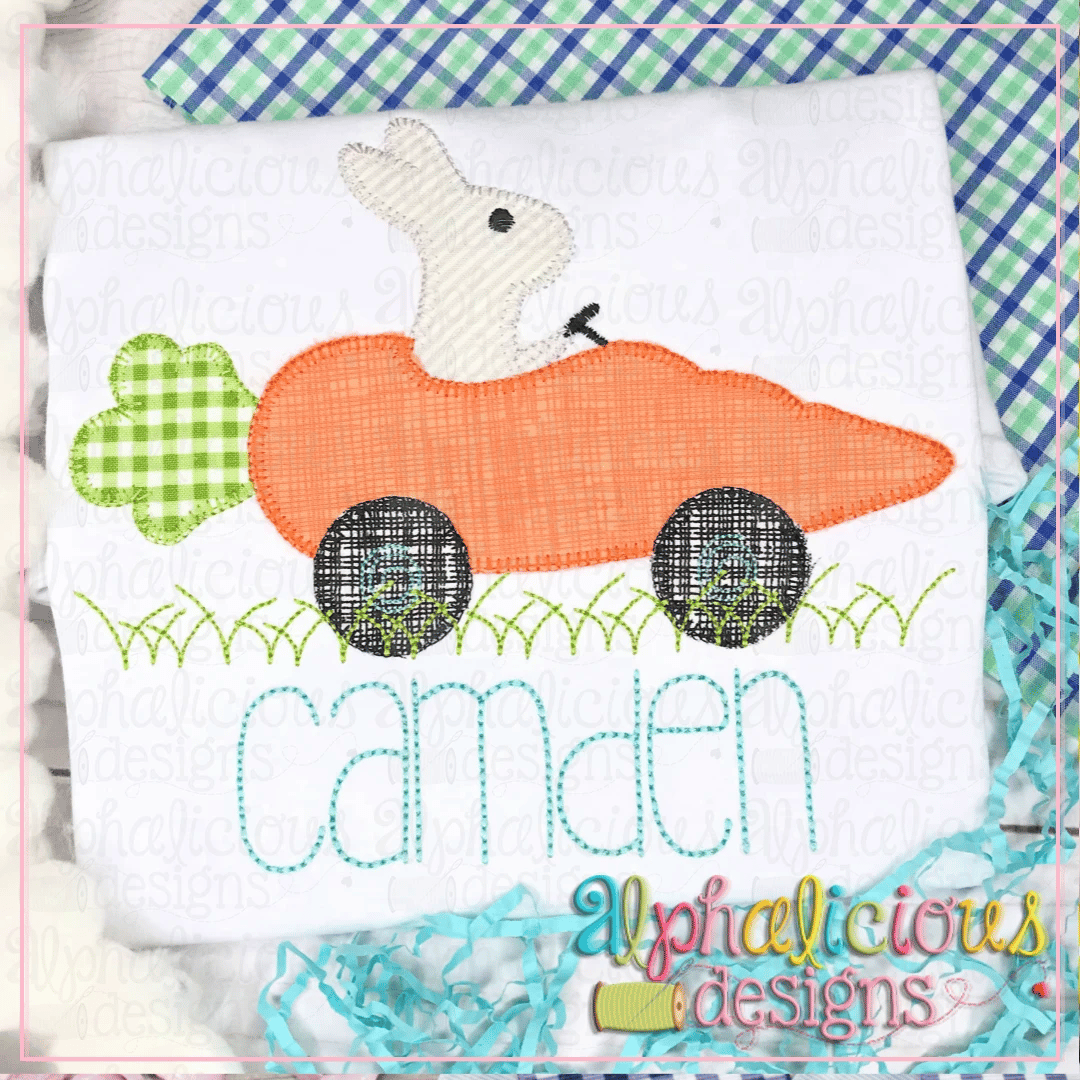 Bunny in Carrot Car- Blanket