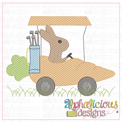 Bunny in Carrot Cart-Sketch