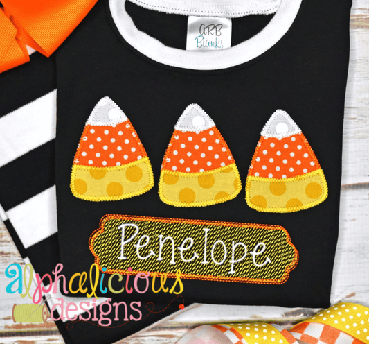 Candy Corn Three In a Row- Blanket