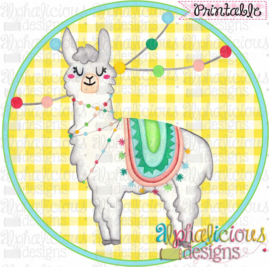 Celebration Llama-Printable