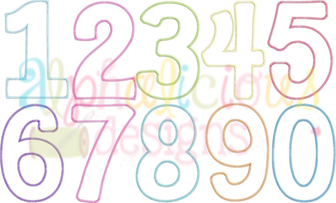 Celebration Numbers 0-9-Zigzag